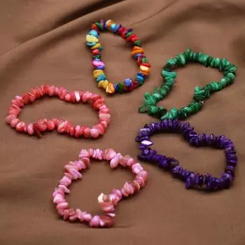 Новый стильный женский браслет из натурального камня малахит/лабрадорит, гравийный браслет для женщин, цепочка для подарка на день рождения, 18 см 18CM