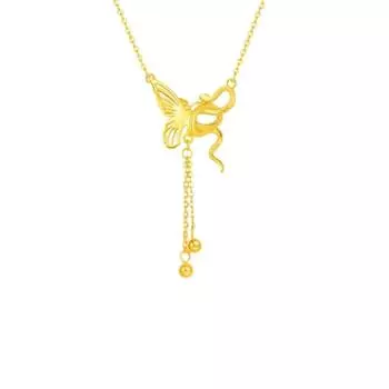 Новый стиль ожерелья Spirit Snake and Butterfly для женщин. Асимметричный дизайн ниши, универсальный темперамент и высококачественная ключица.