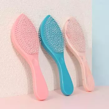 Новый стиль, парикмахерский нейлон с большим изгибом, прямые пластиковые вьющиеся волосы, гладкая форма, ребристая расческа OPP installation жирафовый