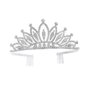 Новый стиль повязка на голову из сплава со стразами на день рождения свадебная тарелка заколка для волос противоскользящая расческа роскошная хрустальная корона