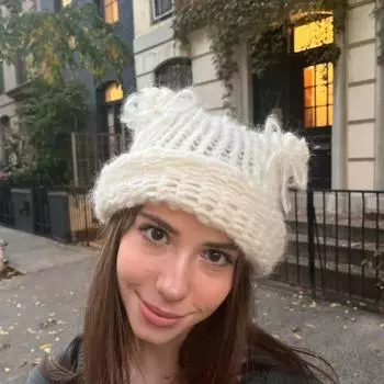 Новый стиль ручной работы вязаная шапка-парик осенне-зимняя теплая забавная шерстяная шапка