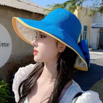 Новый стиль, шляпа-ведро для женщин и девочек, уличная солнцезащитная пляжная шляпа, модная женская рыбацкая кепка с широкими полями, женская Панама с УФ-защитой 56-58cm