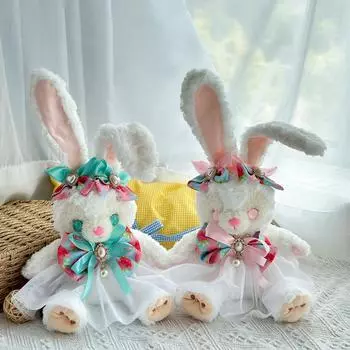 Новый стиль старинного стиля летающий кролик плюшевая кукла мультфильм милый кролик кукла кролик бутик 8-дюймовая машинная кукла color random hair