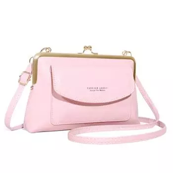 Новый стиль, сумка-мессенджер для мобильного телефона, женская сумка на плечо, большая вместительная модная универсальная женская сумка 22*15*3.5cm розовый