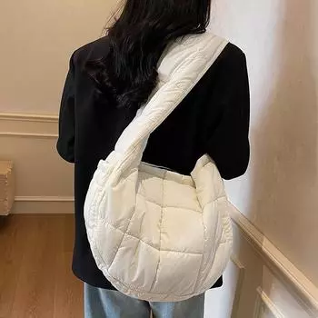 Новый стиль сумки Cloud для женщин, большая вместимость, модная, класс Puff, повседневная, легкая, через плечо, сумка-мешок
