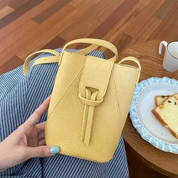 Новый стиль сумки для мобильного телефона для женщин, сумка через плечо, новый стиль, вертикальная сумка через плечо для покупок, симпатичная маленькая и легкая мини-сумка-ведро