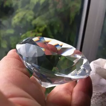 Новый стиль украшения дома искусственные свадебные украшения граненое стекло пресс-папье прозрачный кристалл