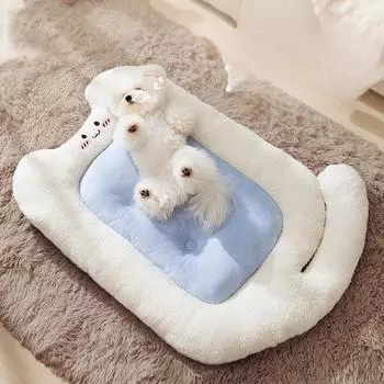 Новый стиль, утолщенный коврик с завитым хвостом для кошек, собак и маленьких собак, мягкие коврики-гнездышки для домашних животных на осень и зиму S: 45 * 35cm