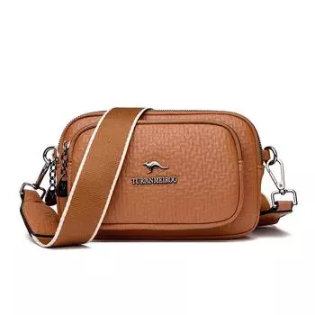 Новый стиль женской сумки через плечо из мягкой кожи, универсальная модная круглая сумка для мобильного телефона для мамы на одно плечо