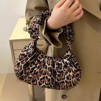 Новый стиль женской сумки через плечо, модная ретро-сумка с леопардовым принтом