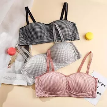 Новый студент колледжа цельный чашка нижнее белье период развития бюстгальтер с защитой от ударов маленькая грудь сексуальный 70 серый