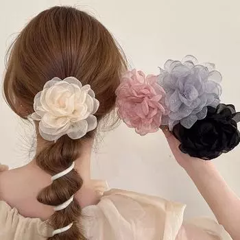 Новый Супер Бессмертный Цветок Телефонная Линия Петля Для Волос Девушка Пузырьковая Коса Плетеный Инструмент Для Волос Весна/Лето исходящая повязка на голову бежевый