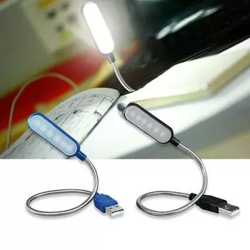 Новый сверхлегкий и портативный мини-светильник для чтения USB — гибкая настольная лампа с поддержкой USB, идеально подходит для чтения на улице