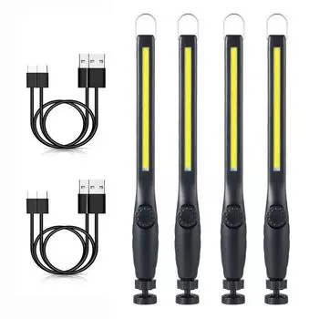 Новый светодиодный фонарик COB, магнитный рабочий свет, USB перезаряжаемый фонарик, крючок, портативный фонарь, инспекционный светильник, лампа для ремонта автомобиля на природе 1pcs