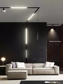 Новый светодиодный магнитный рельсовый светильник-решетка, прожектор, современный встроенный светодиодный точечный светильник постоянного тока 48 В, потолочный светильник для помещений без основного освещения Warm light 3000K