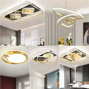 Новый светодиодный потолочный светильник для дома, спальни, гостиной, потолочный светильник, современный, простой, вилла, освещение, декоративный светильник Tricolor light