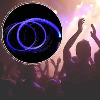 Новый светодиодный волоконно-оптический светильник RGB Whip Light 40 цветов, многоцветный, питание от батареи, сценическое освещение Flow-arts, танцевальные светильники для косплея, ночные клубы, Whip Lamps