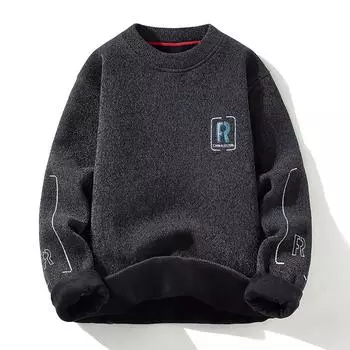 Новый свитер-пуловер с длинными рукавами и круглым вырезом для мужчин молодого и среднего возраста на весну и осень, из бархата, тонкий и красивый M