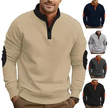 Новый свободный повседневный флисовый свитер с воротником-стойкой, с длинными рукавами и застежкой-молнией на половину длины, на осень и зиму S