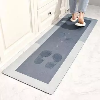 Новый технический супервпитывающий кухонный коврик из диатомовой грязи, коврик для ванной комнаты, противоскользящие коврики для ковров, можно стирать, длинный ковер с полосками 40X120cm