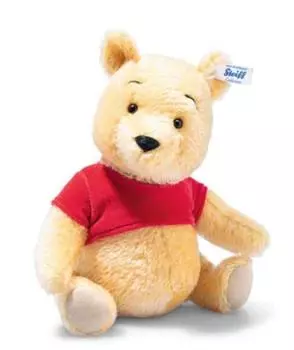 [Новый темно-синий и белый бирка Pooh от 2024 года] Steiff Steiff Винни Пух Дисней Винни Пух Белый дневной медведь мягкая игрушка [Предмет]