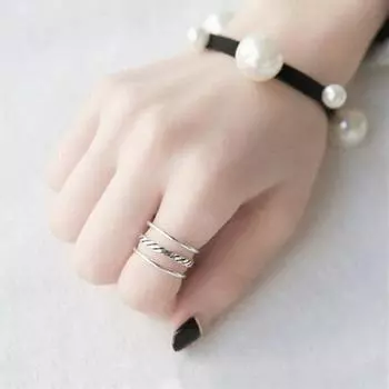 Новый темперамент, панк-твист, полые двойные ювелирные изделия из стерлингового серебра 925 пробы, дикие индивидуальные открывающиеся кольца R051