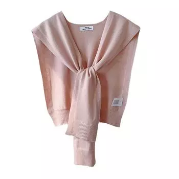 Новый темперамент, прикосновение к коже, универсальная летняя женская поддельная шаль, тонкая трикотажная вязаная наплечная шаль Ac R2X1 Black-One size