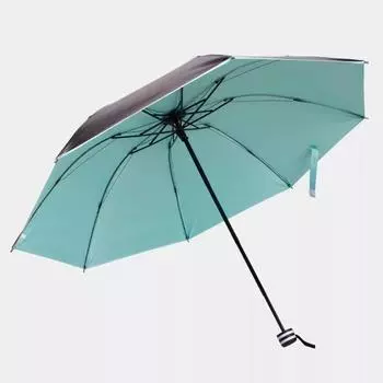 Новый теплый маленький свежий виниловый зонт, ручной трехкратный солнцезащитный зонт