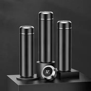Новый термос из нержавеющей стали, цифровая чашка для воды, интеллектуальное измерение температуры, деловая и офисная подарочная чашка, чашка для разделения чая 500ml
