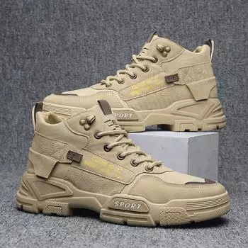 Новый тип грязеотталкивающих анти-мужских рабочих ботинок, нескользящая рабочая обувь, толстые подошвы, походные зимние ботинки, износостойкие, модные 39