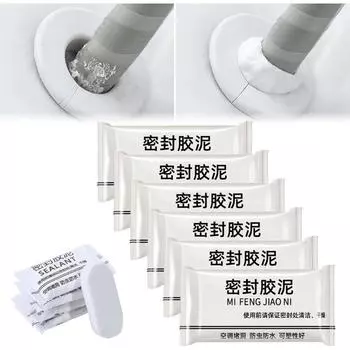 Новый тип водонепроницаемой герметизирующей мастики Super Diamond Mudseal, водонепроницаемая герметизирующая глина, водонепроницаемая шпатлевка, герметик, быстрый ремонт стен, грязь для соединения с канализацией 1pcs белый