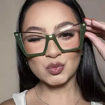 Новый тип женских очков в большой оправе, модные и персонализированные, женские очки с защитой от синего света.