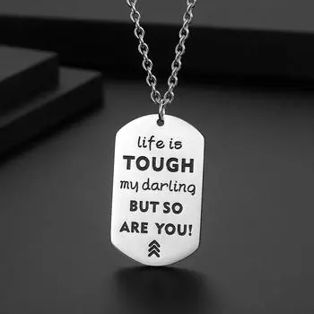 Новый титановый стальной военный бренд, английский кулон, индивидуальное ожерелье из нержавеющей стали, цепочка для свитера