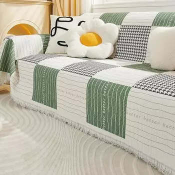 Новый тканевый чехол для дивана Four Seasons, универсальный полный чехол для дивана большого размера, прямой ряд, полотенце, свежий чехол для дивана, одеяло 180*130cm