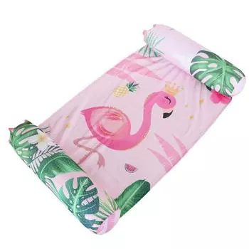 Новый тканевый чехол Надувной плавучий матрас Складное водное кресло с спинкой Flamingo