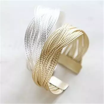 Новый тканый браслет из жареного теста из сплава, модный изысканный браслет, ювелирные изделия