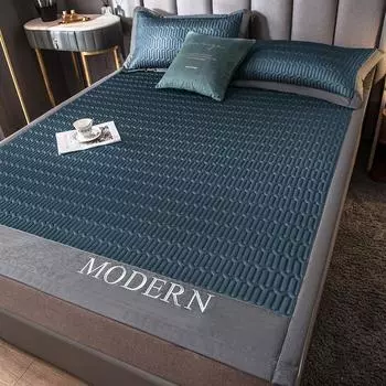 Новый толстый 0,5-дюймовый вышитый латексный коврик, однотонный противоскользящий складной коврик, который можно стирать в машине. 90*200cm