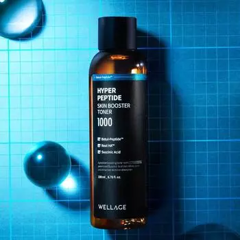 Новый тоник Wellage Hyper Peptide Skin Booster 200 мл для ультра-укрепляющего очищения пор
