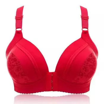 Новый тонкий передний крючок без стального кольца, регулируемая тонкая чашка, женский бюстгальтер среднего и пожилого возраста 42B чёрный