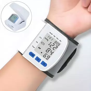 Новый тонометр на запястье, тензиометр, USB-разъем, ЖК-дисплей, цифровой, автоматический пульсометр, сфигмоманометр, семейный домашний медицинский прибор
