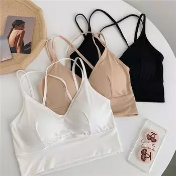 Новый топ на бретельках, однотонный шелковый укороченный топ с лямкой на шее, женские летние майки с открытой спиной, модный повседневный женский укороченный жилет без рукавов One Size бежевый