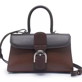 Новый товар из натуральной кожи, бельгийская сумка через плечо Delwo, модная сумка-седло из коровьей кожи, универсальная, контрастного цвета 20x11x16cm амазонка