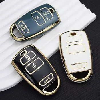 Новый ТПУ автомобильный пульт дистанционного управления брелок для Kia Grand Carnival Sedona чехол для автомобильного ключа Защитная крышка аксессуары Key Case белый