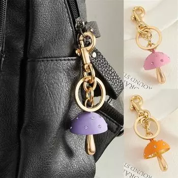 Новый трендовый брелок в виде гриба, индивидуальная подвеска в виде гриба, сумка, подвеска на брелок для автомобиля, сумка, аксессуары, креативный подарок для женщин розовый