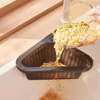 Новый Треугольный Фильтр для Раковины Корзина Угловой Сливной Фильтр Корзины Еда Овощи Фильтры Для Очистки Органайзер Для Хранения Кухонные Принадлежности чёрный