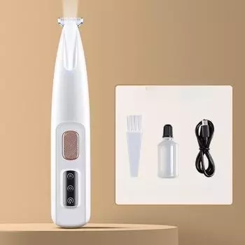 Новый триммер для лап собак со светодиодной подсветкой, полностью водонепроницаемый триммер для шерсти домашних животных со светодиодным дисплеем, машинки для стрижки собак с расширенным лезвием 18 мм белый