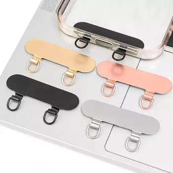 Новый ультратонкий ремешок для телефона из нержавеющей стали, сменная прокладка для телефонных ремней, прочный защитный металлический соединительный элемент для сотового телефона чёрный