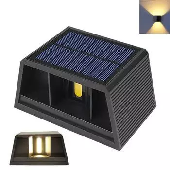 Новый уличный настенный светильник для украшения садового ландшафта, рассеянный свет, водонепроницаемый солнечный настенный светильник для мытья стен HS-8032 solar wall lamp