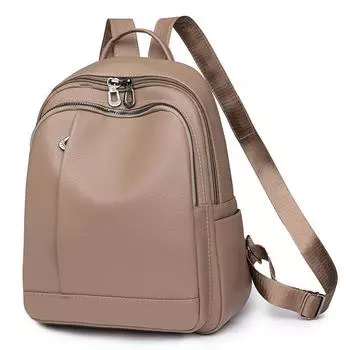 Новый уличный тренд, модный женский ПУ рюкзак большой емкости, дорожная сумка чёрный