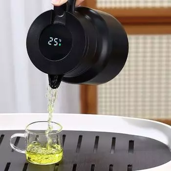 Новый умный теплый душный чайник большой емкости из нержавеющей стали 316, офисный, медицинский, душный чайник Temperature Display Type 1000*White